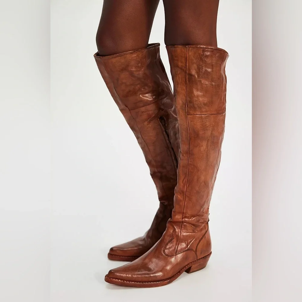 NEW FREE PEOPLE Maggie Over-The-Knee Tailored Boots